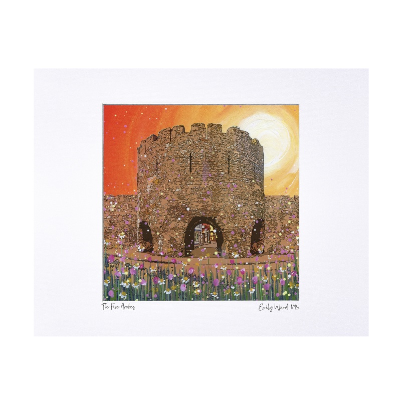 The Five Arches, Tenby - Limited Edition Print with Mount